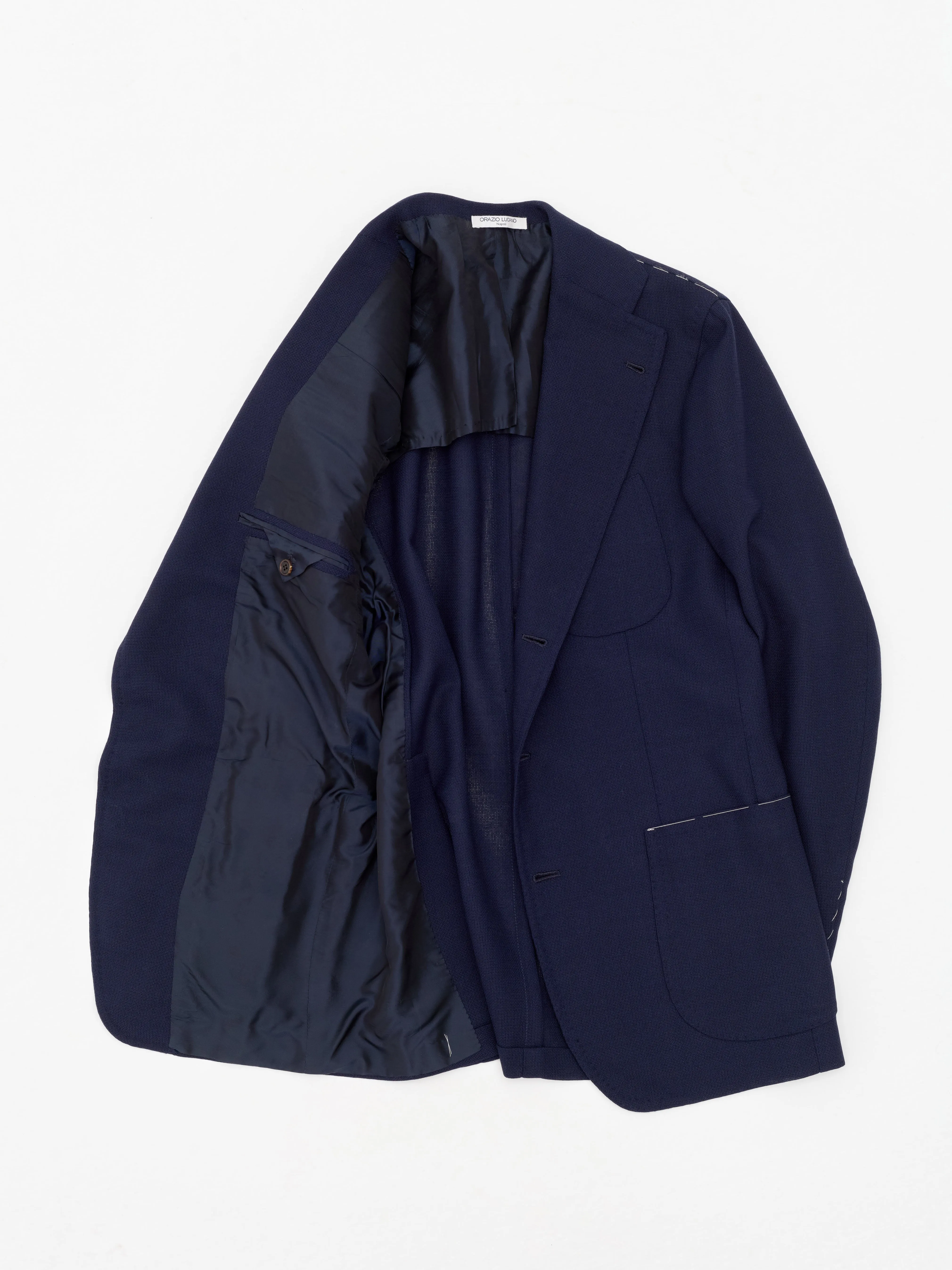 Orazio Luciano X Enis Inci - Dark Navy Smith Wolens Pure Wool Hopsack Jacket