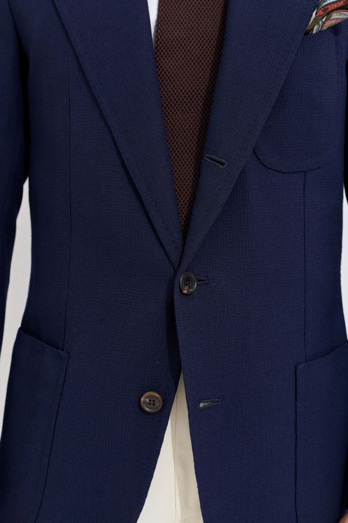 Orazio Luciano X Enis Inci - Dark Navy Smith Wolens Pure Wool Hopsack Jacket