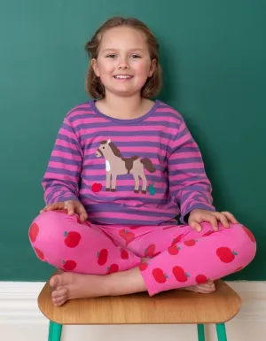 Organic Horse Applique Long-Sleeved T-Shirt