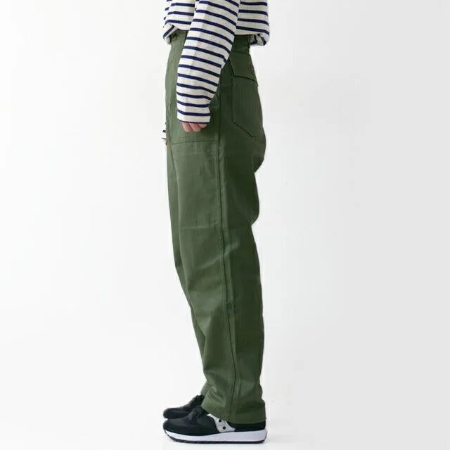 orSlow - [00-5042-16] High Waist Fatigue Pants in Olive
