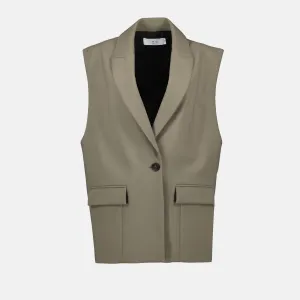 Oversized Beige Vest Blazer