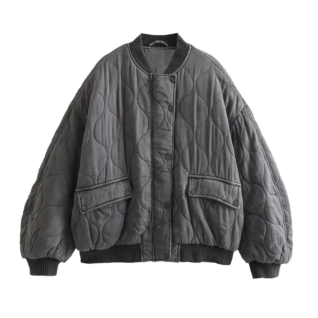 Oversized bomber jacket for women - Karla