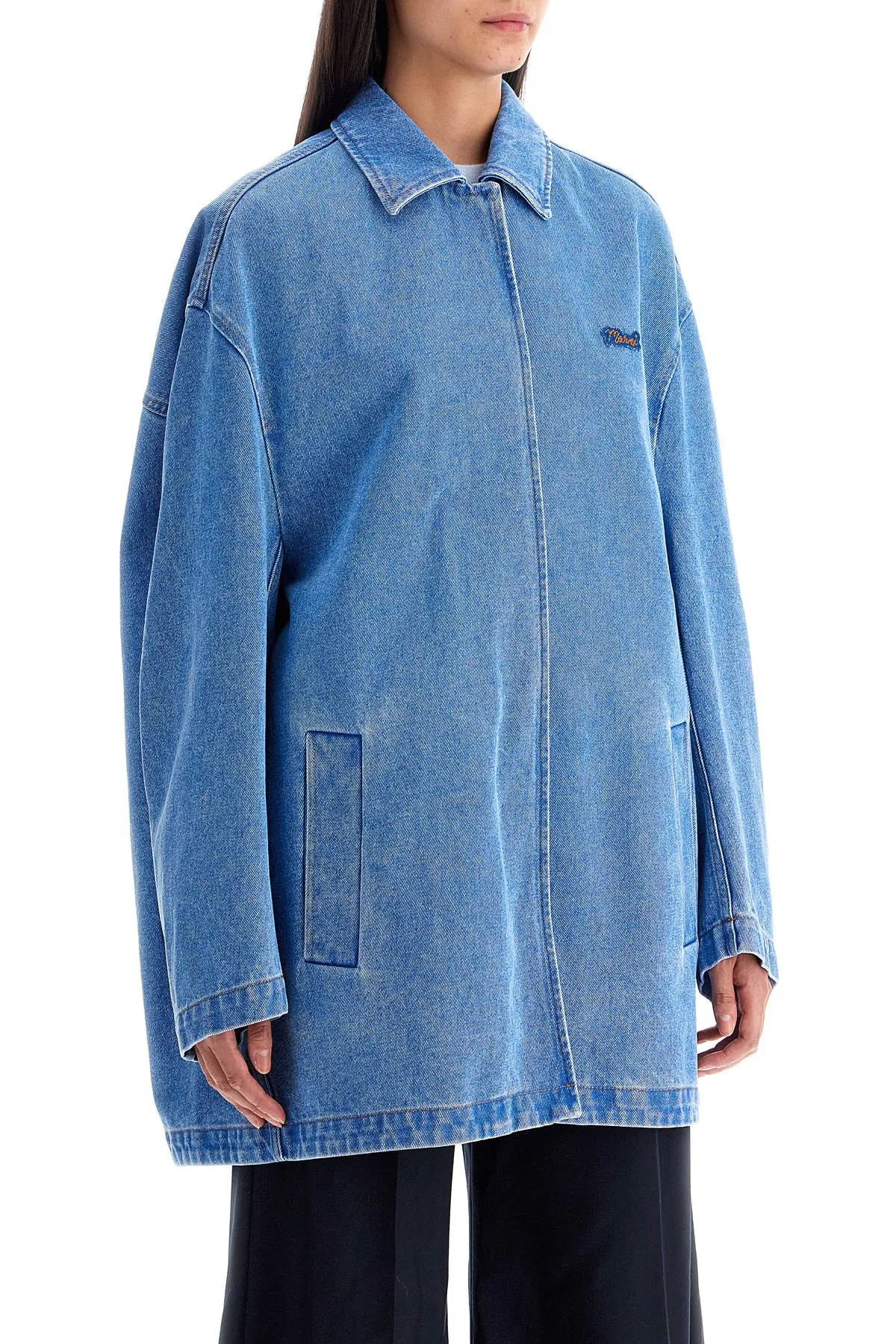 oversized organic denim jacket