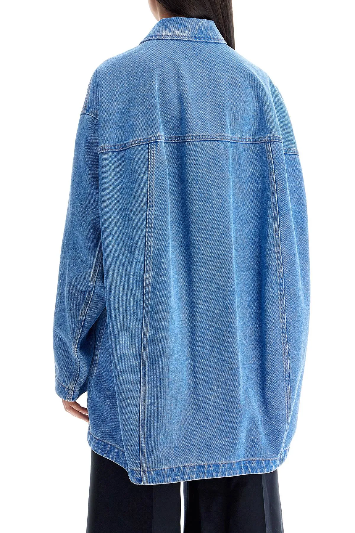 oversized organic denim jacket