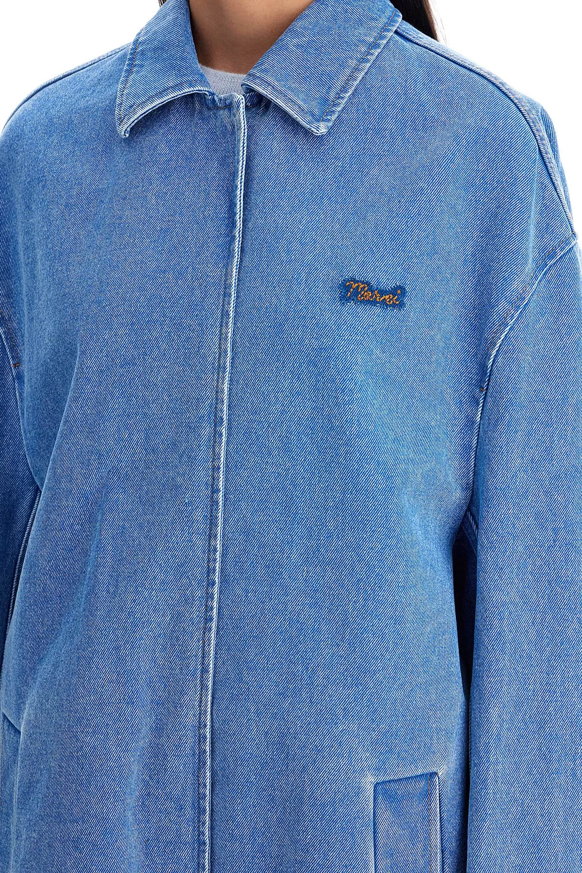 oversized organic denim jacket