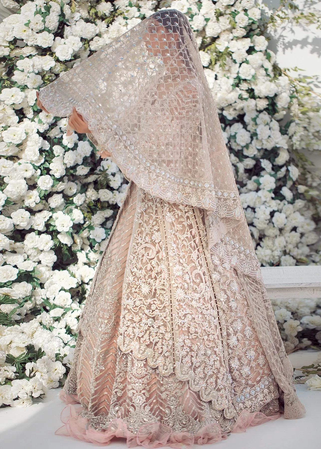 Pakistani Open Shirt Frock Style with Lehenga #BB217