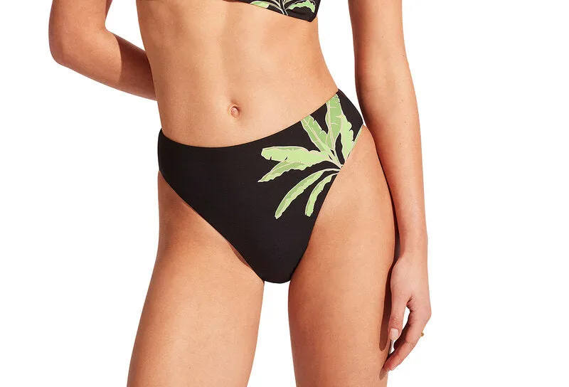 Palm Paradise High Rise Pant - Black