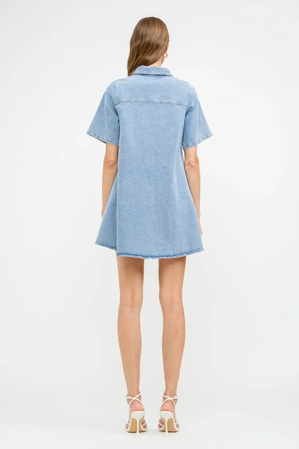 Paloma Denim Shirt Dress