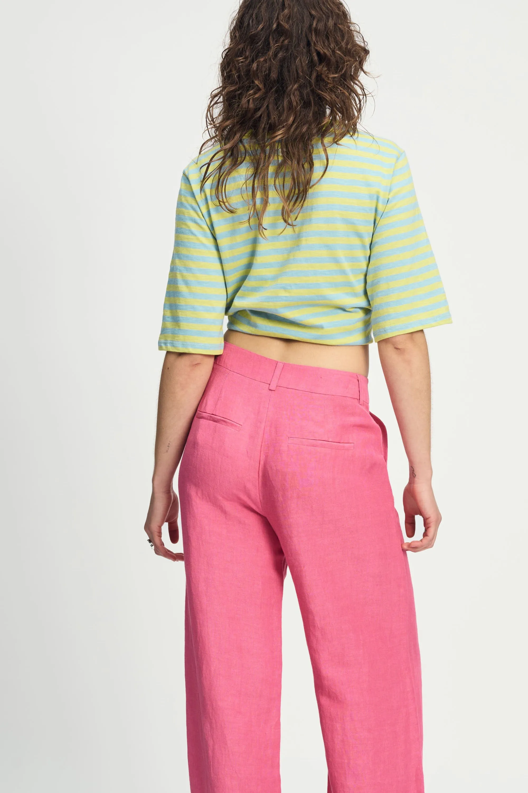 PANTS - Raspberry Linen