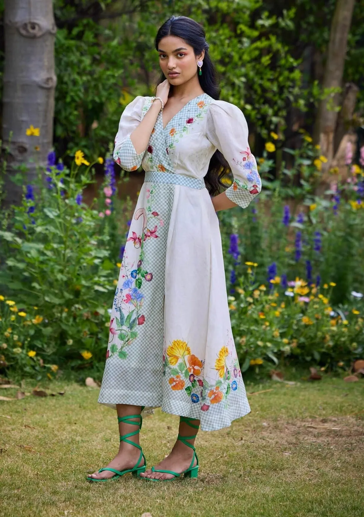 Parisian off-white wrap dress