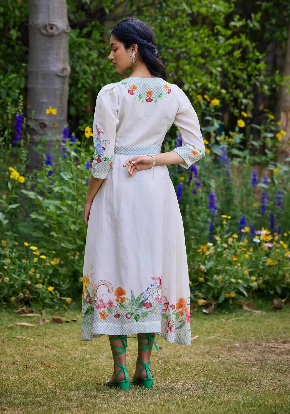 Parisian off-white wrap dress