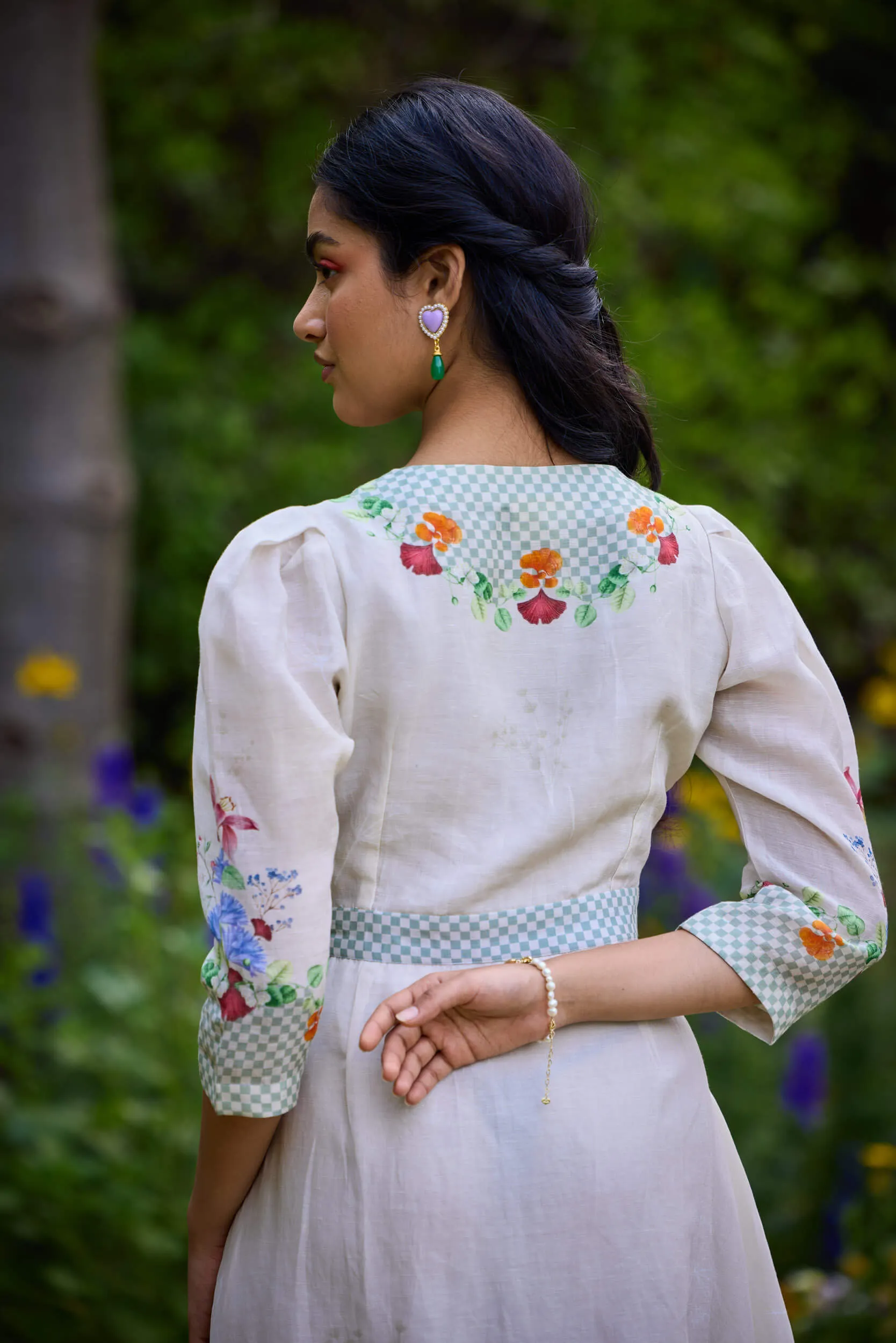 Parisian off-white wrap dress