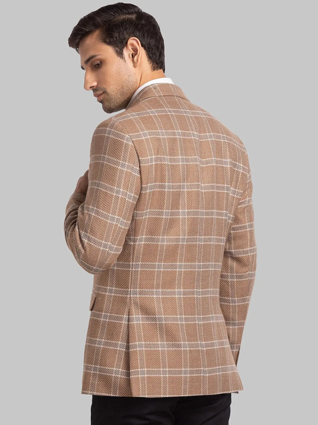 Park Avenue Men Checked Single Breasted Blazers