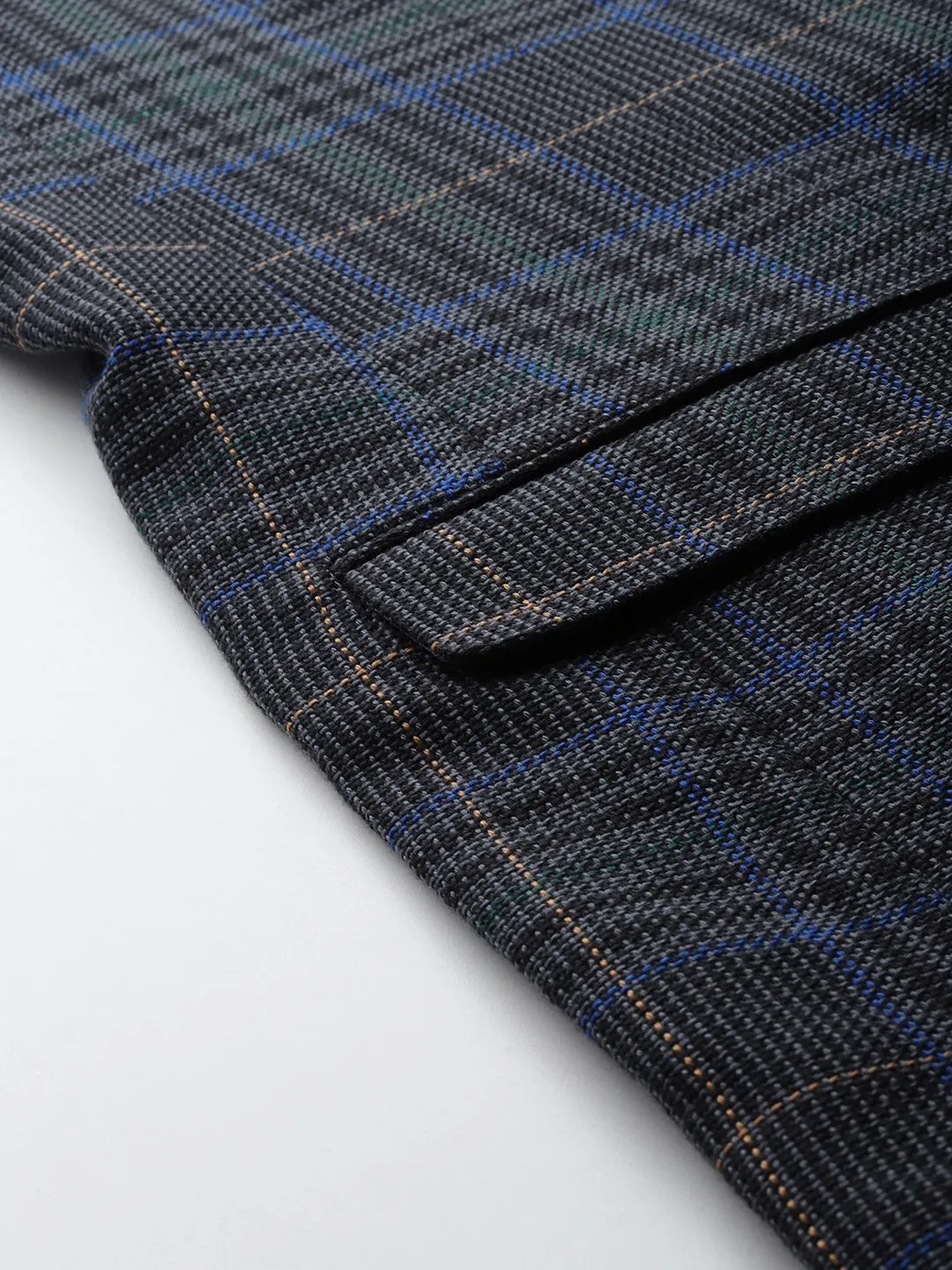 Park Avenue Slim Fit Checked Single-Breasted Blazers
