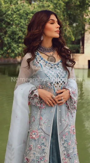 Party Wear Pakistani Dress in Sky Blue Shade #PF256