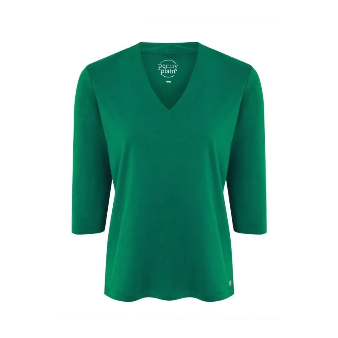 PENNY PLAIN Jade High Back V-Neck Top