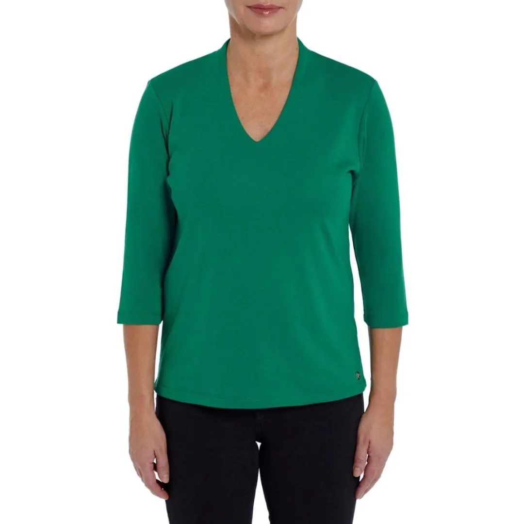 PENNY PLAIN Jade High Back V-Neck Top