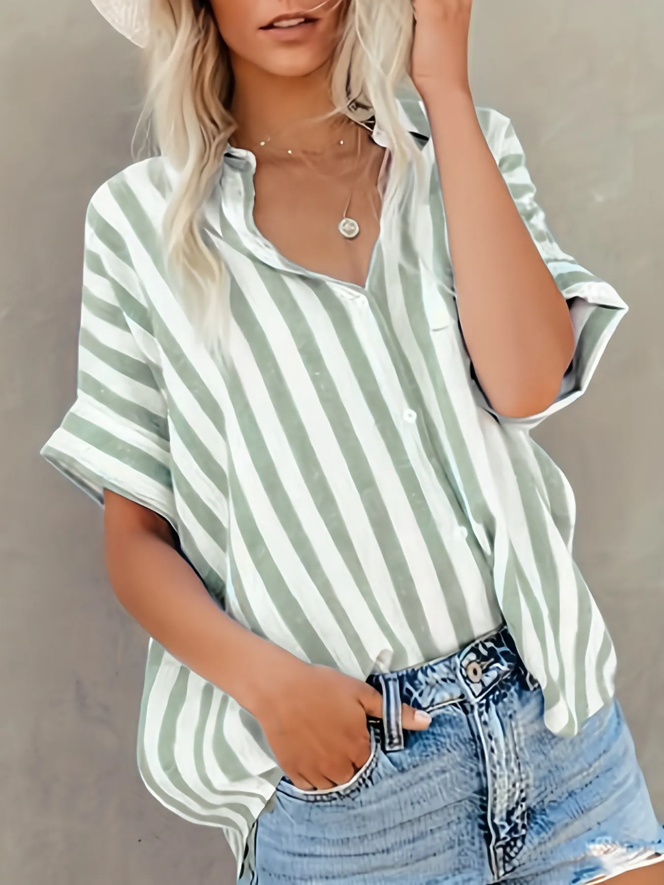 Pilar® | Striped Button Down Shirt