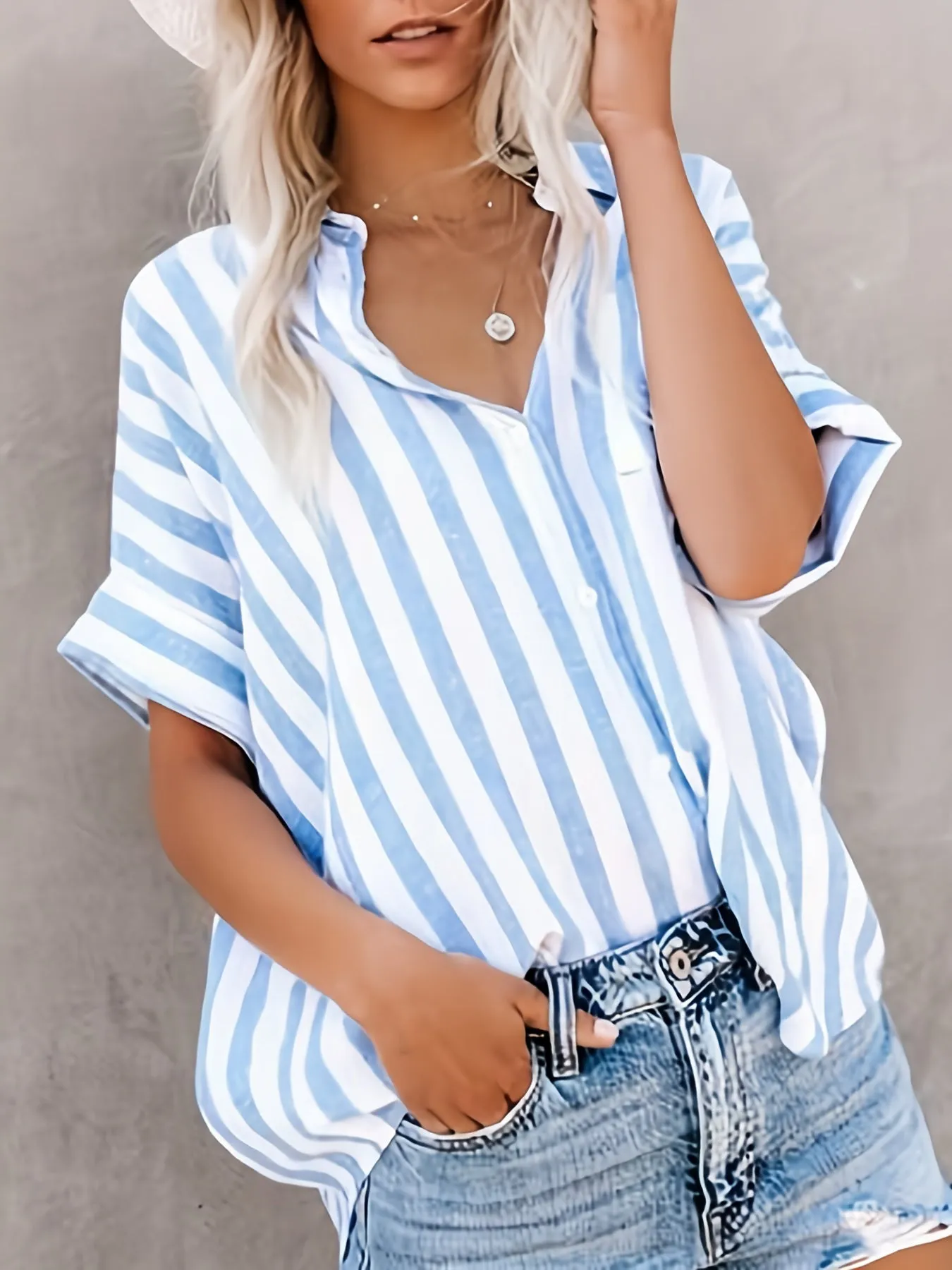 Pilar® | Striped Button Down Shirt