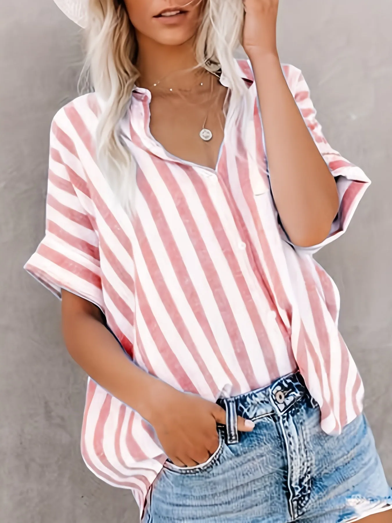Pilar® | Striped Button Down Shirt