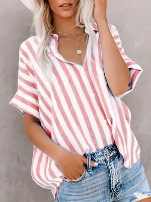 Pilar® | Striped Button Down Shirt