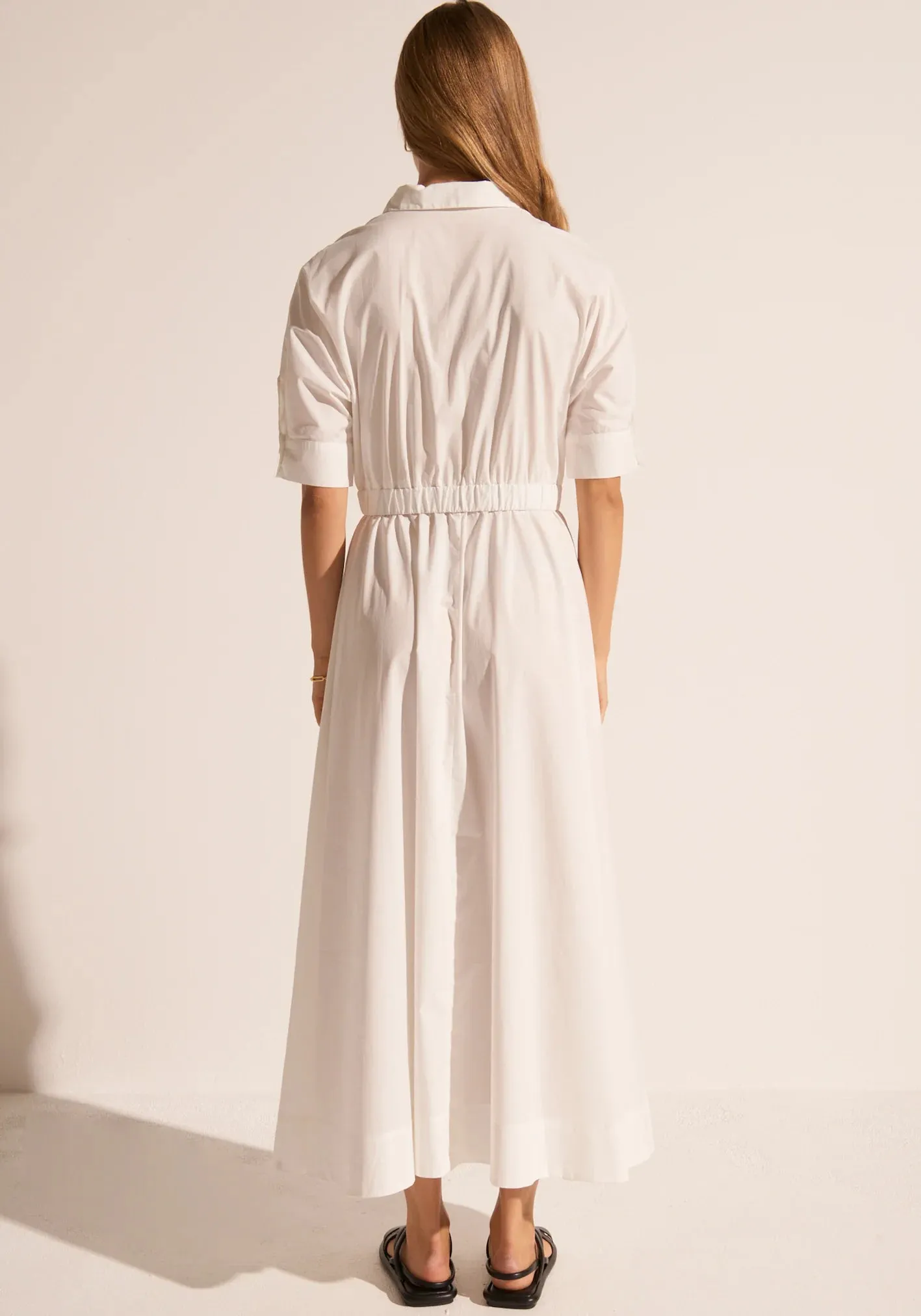 POL Clothing - Toya Maxi Shirt Dress - White