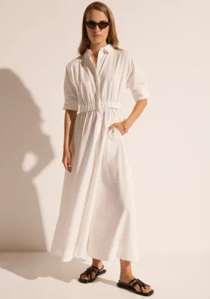 POL Clothing - Toya Maxi Shirt Dress - White