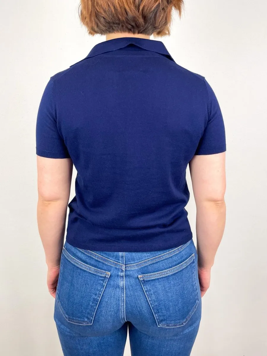 Polo Neck Sweater in Deep Night