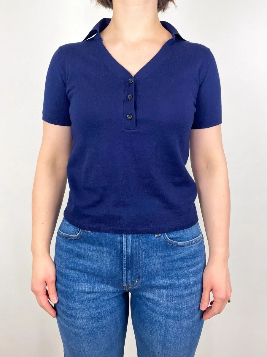 Polo Neck Sweater in Deep Night