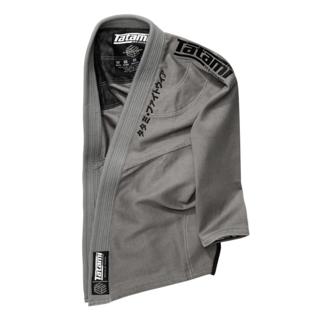 PREMIUM TATAMI ESTILO  6.0 BLACK LABEL GI - BALCK ON GREY
