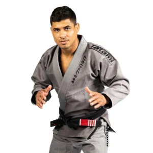 PREMIUM TATAMI ESTILO  6.0 BLACK LABEL GI - BALCK ON GREY