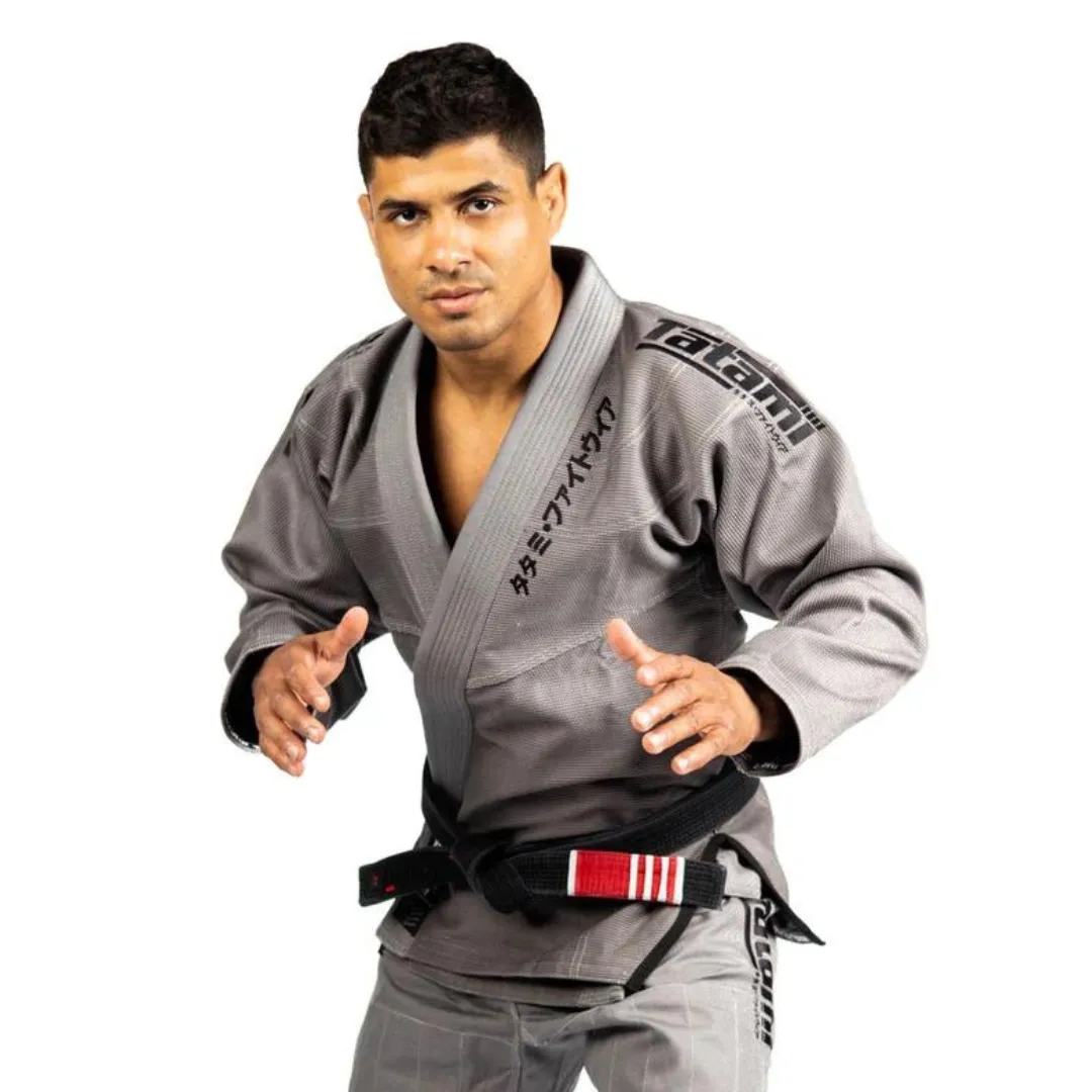 PREMIUM TATAMI ESTILO  6.0 BLACK LABEL GI - BALCK ON GREY