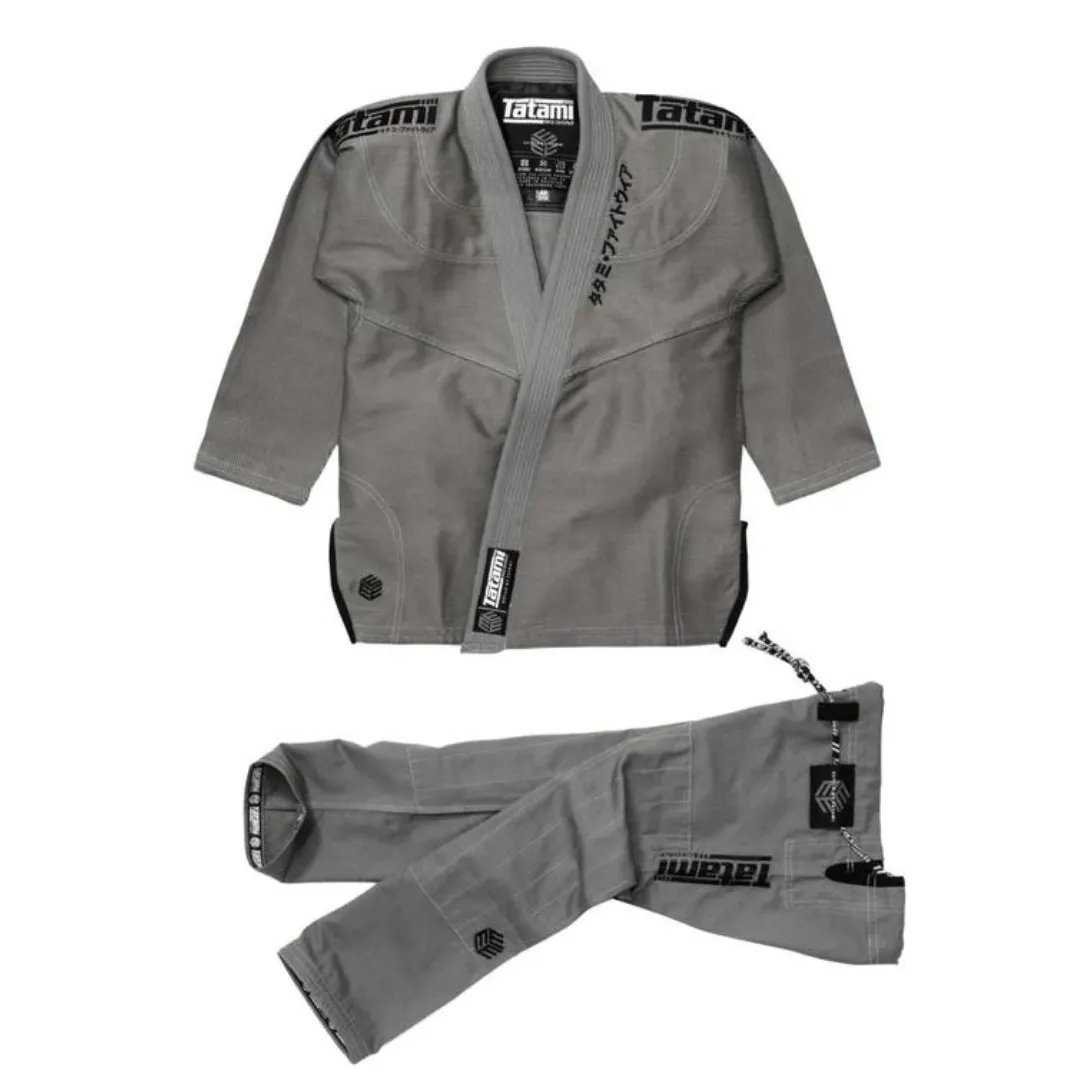PREMIUM TATAMI ESTILO  6.0 BLACK LABEL GI - BALCK ON GREY