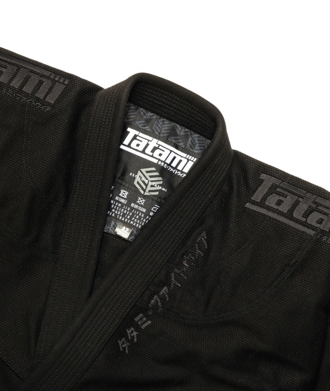 PREMIUM TATAMI ESTILO  6.0 BLACK LABEL GI - BLACK ON BLACK