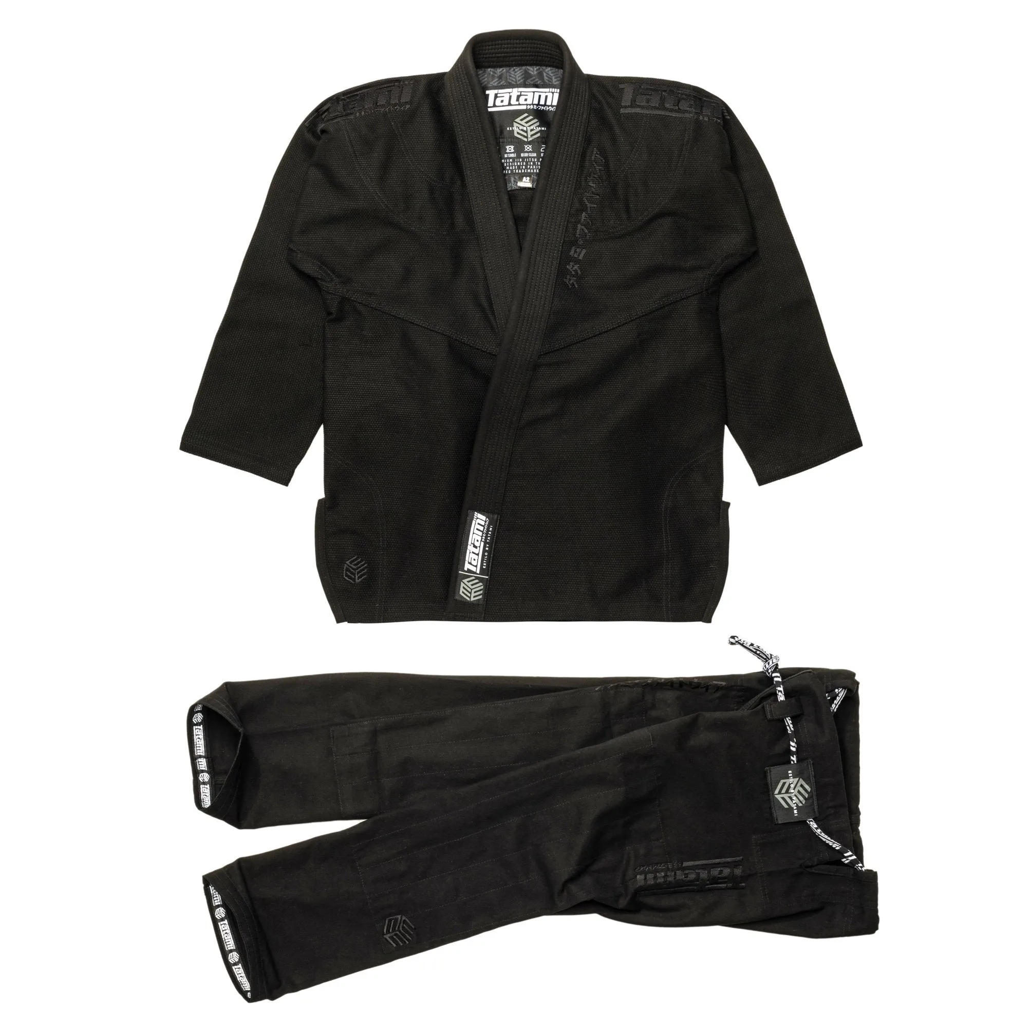 PREMIUM TATAMI ESTILO  6.0 BLACK LABEL GI - BLACK ON BLACK