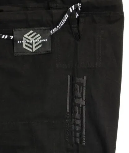 PREMIUM TATAMI ESTILO  6.0 BLACK LABEL GI - BLACK ON BLACK