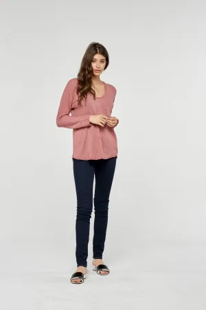 Project Social T Dawson Longsleeve Top | Velvet Blush