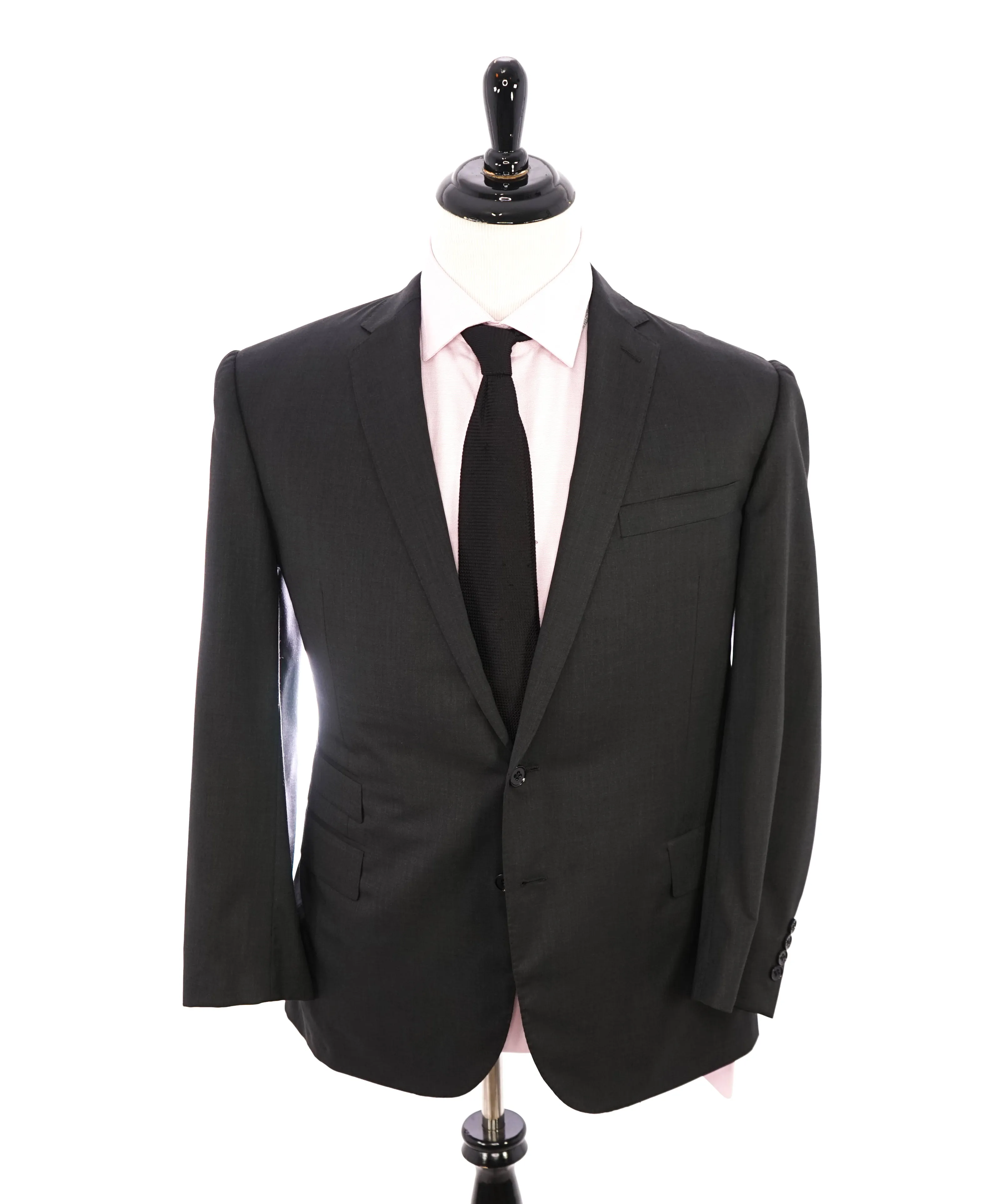 RALPH LAUREN BLACK LABEL - "Anthony" Gray All-Season Notch lapel Suit - 44R