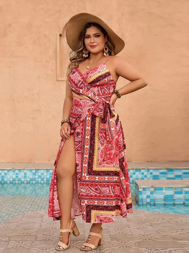 Rayna - Stylish V Neck Wrap Woman's Boho Dress
