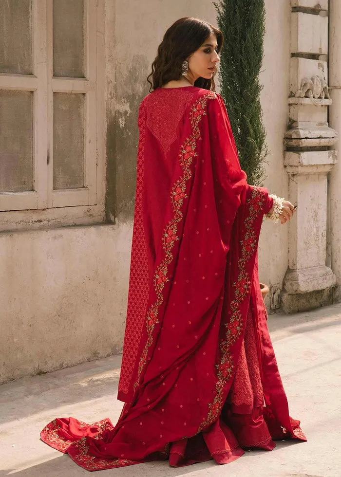 Red Long Frock with Sharara Pakistani Eid Dresses