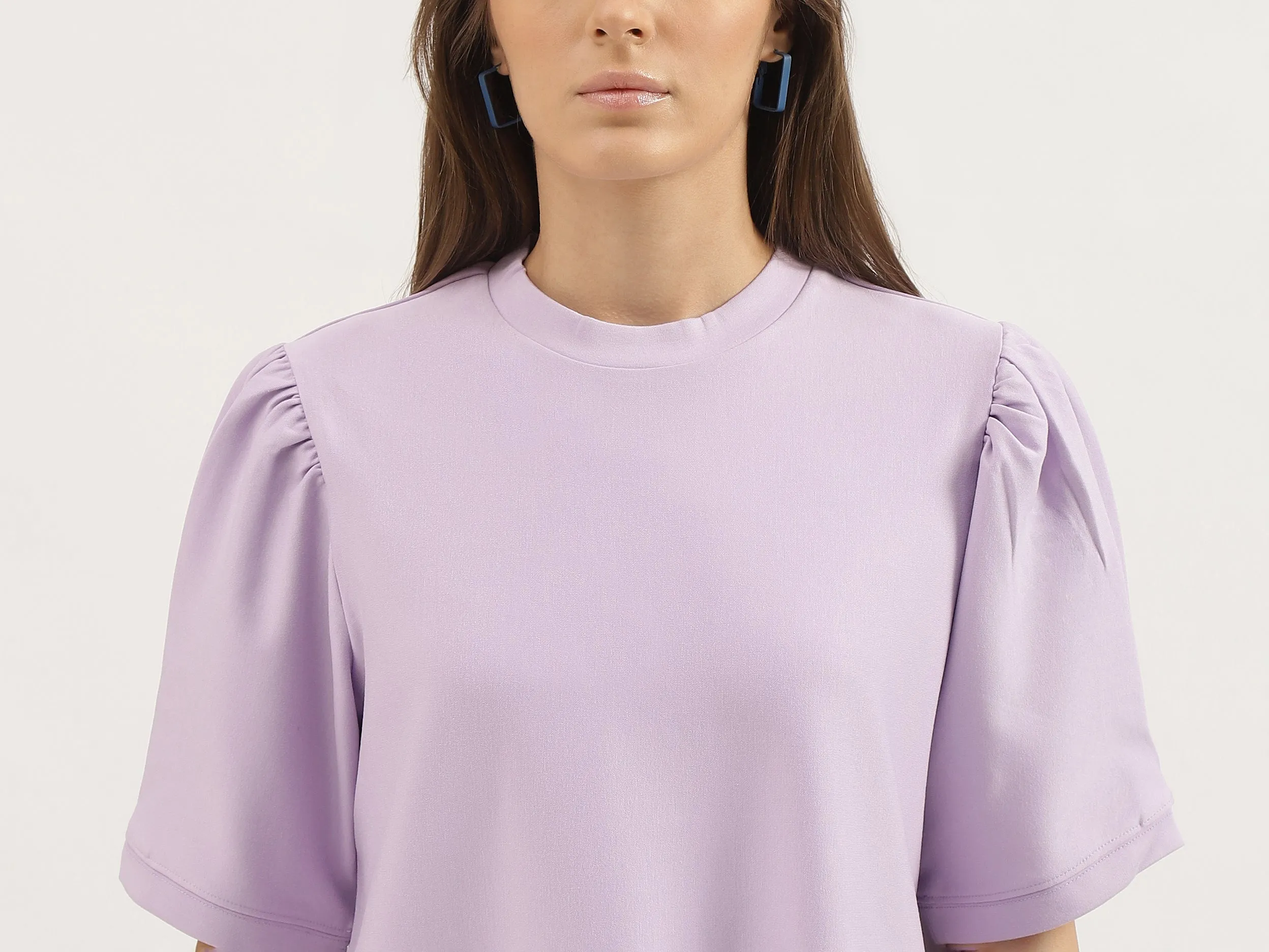 Regular Fit Round Neck Solid Dresses