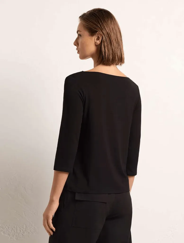 Relaxed Boat Neck - Black