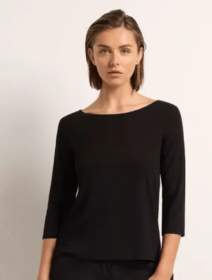 Relaxed Boat Neck - Black