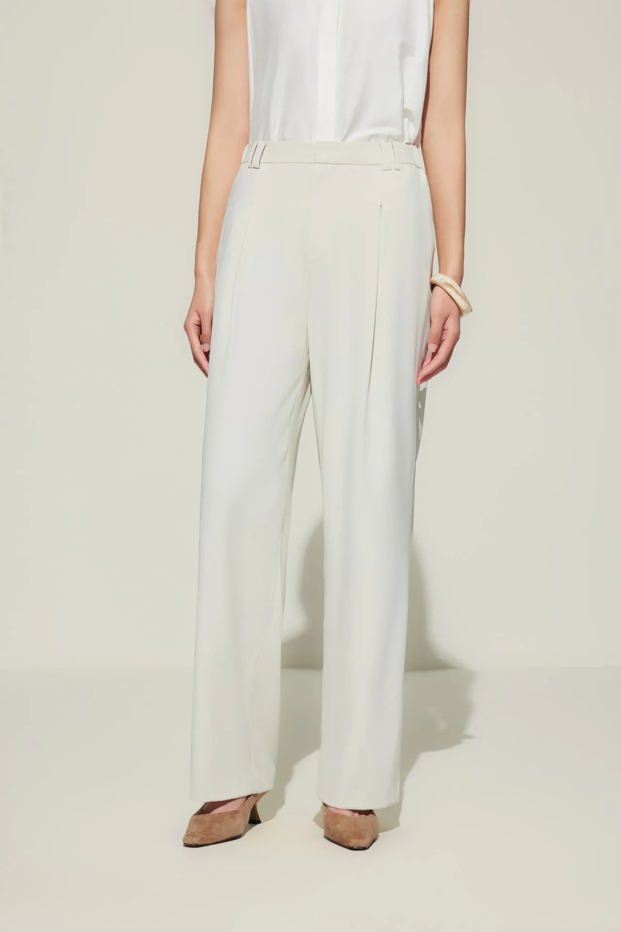 Relaxed Straight Leg  Casual Pants