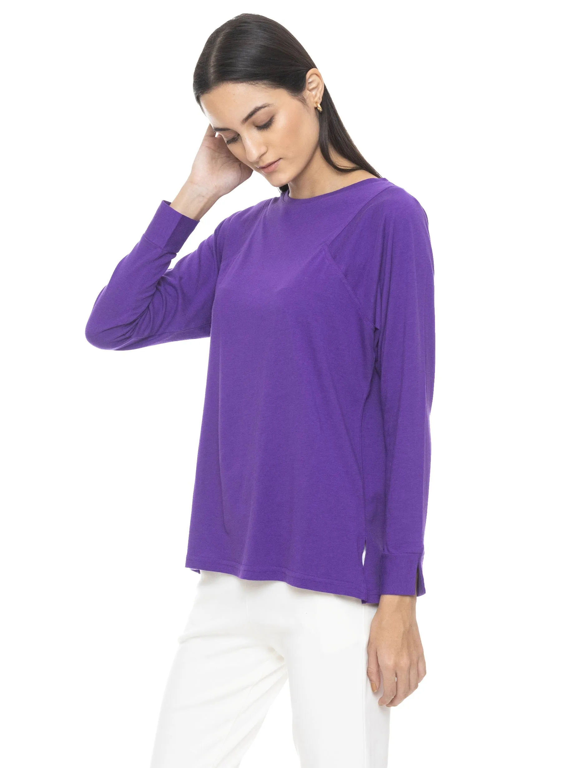 Restore Long Sleeve Crew (Purple)