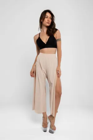 REV ACTIV Sensual Flow Pants (with leg slit) - Beige