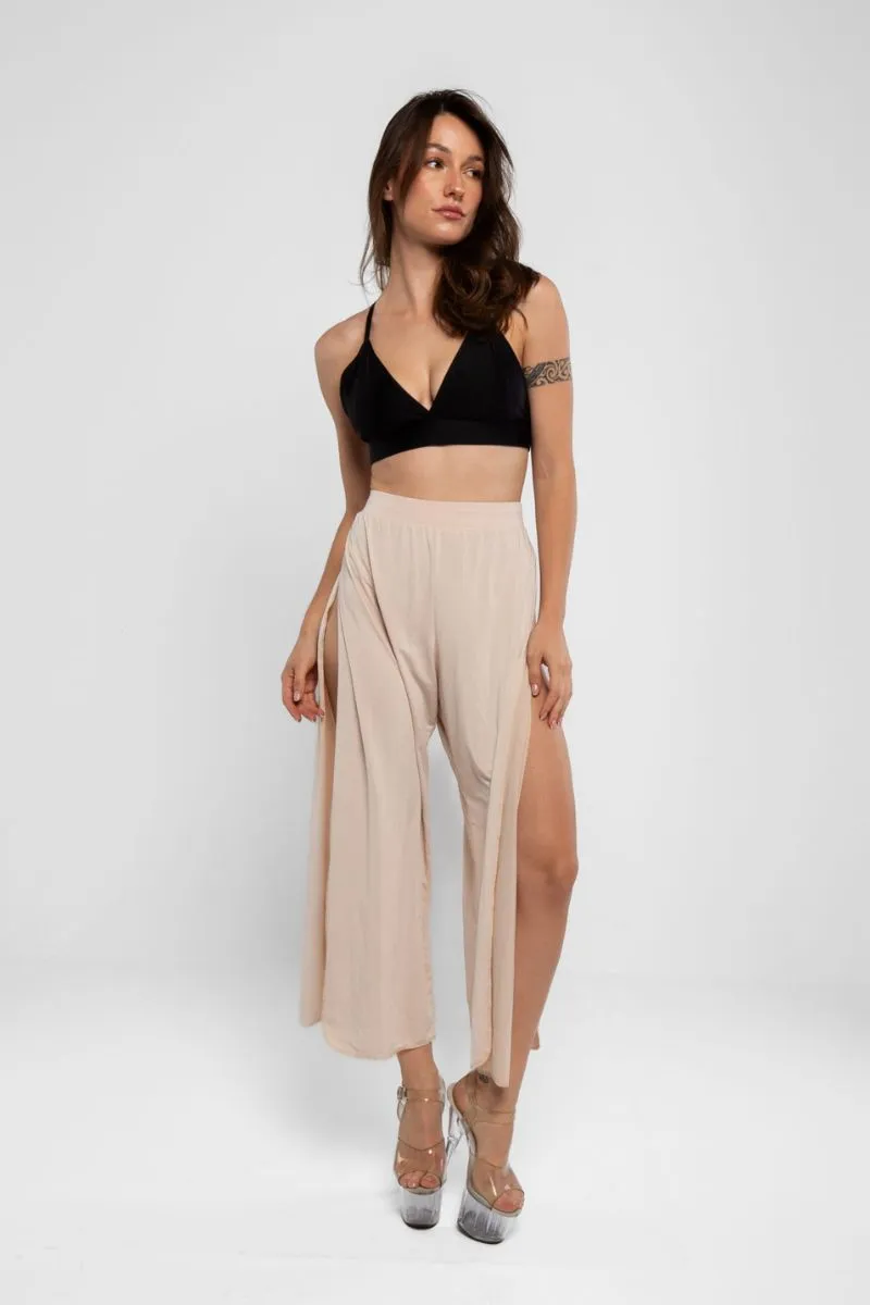 REV ACTIV Sensual Flow Pants (with leg slit) - Beige