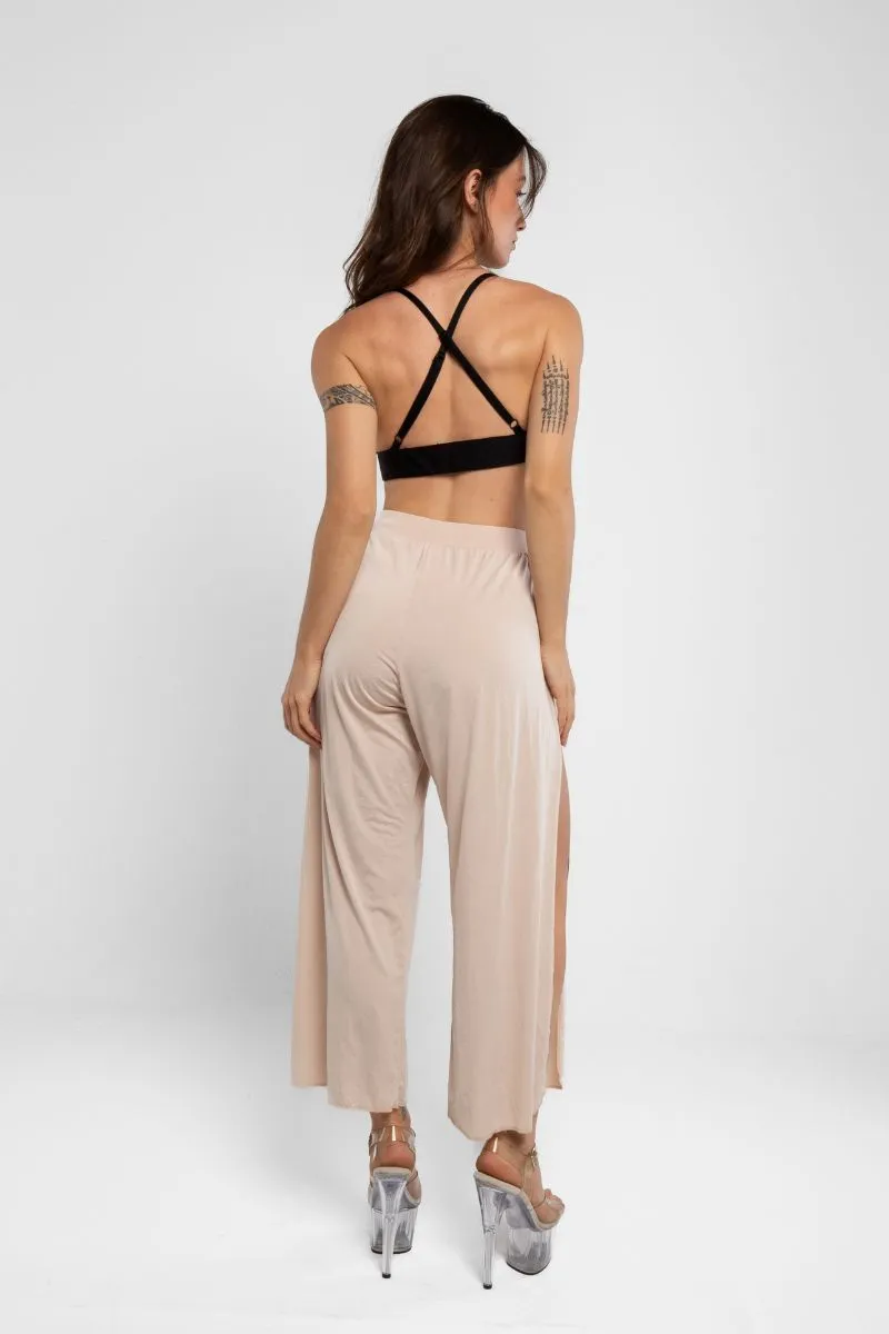 REV ACTIV Sensual Flow Pants (with leg slit) - Beige