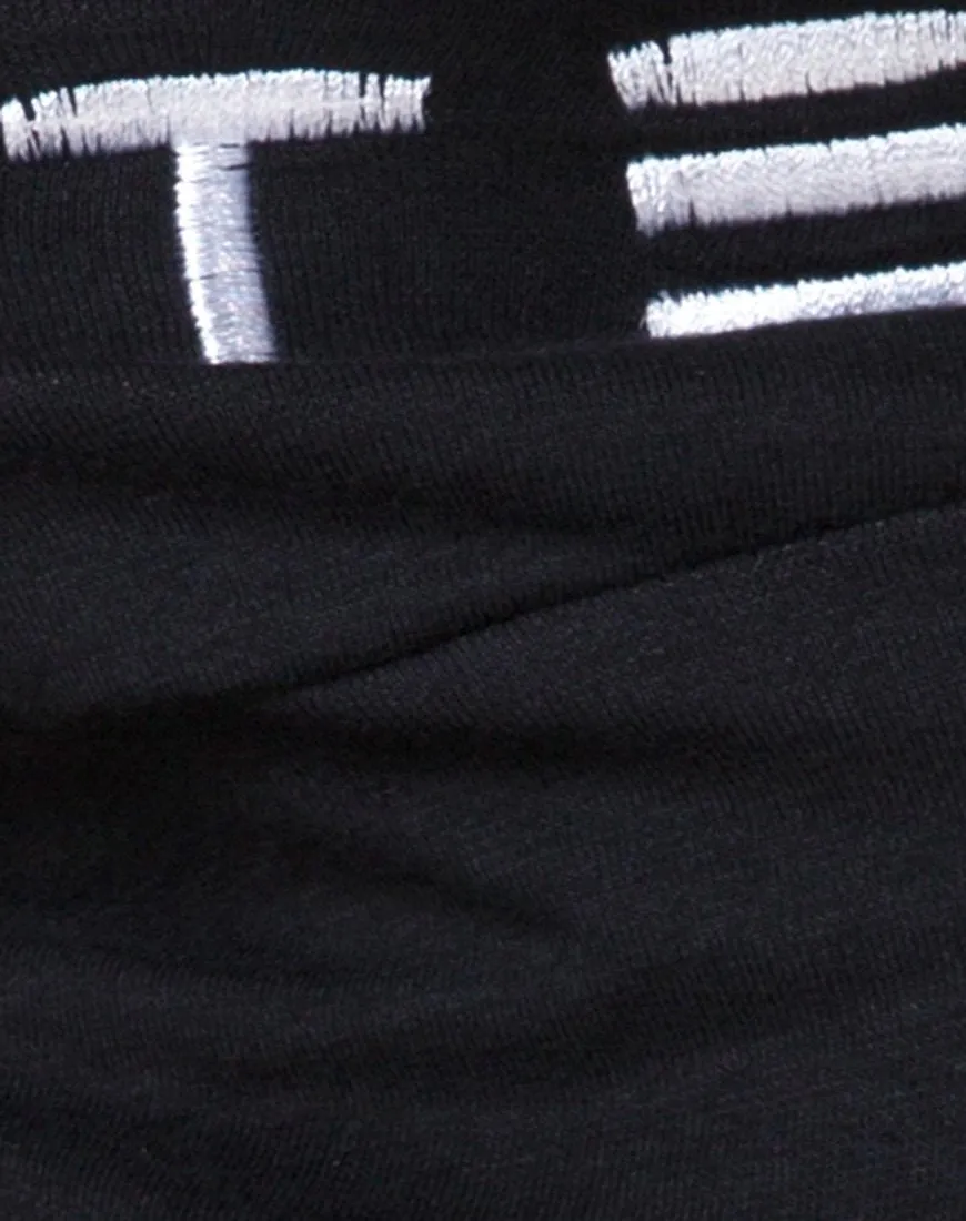 Rhala Crop Top in Tokyo Techno Black Embro