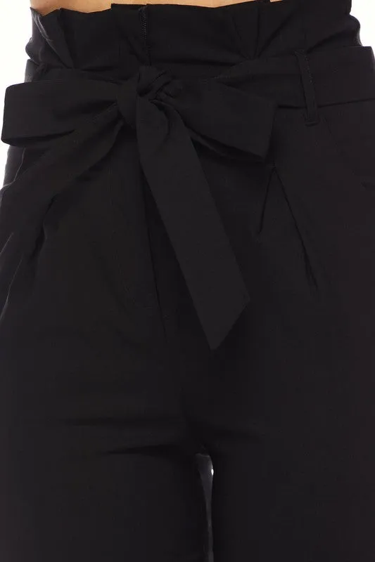 RONNIE TIE FRONT JUMPSUIT BLACK